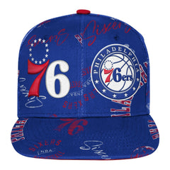 Philadelphia 76ers Outerstuff Youth Street Hooper Allover Print Snapback Hat Royal