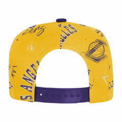 Los Angeles Lakers Outerstuff Youth Street Hooper Allover Print Snapback Hat Gold