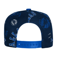 Dallas Mavericks Outerstuff Youth Street Hooper Allover Print Snapback Hat Navy