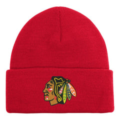Chicago Blackhawks Outerstuff Youth 2.0 Essential Cuffed Knit Hat - Red - NHL 202603273