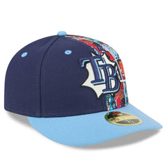 Tampa Bay Rays New Era 2025 MLB Diamond Hero Edition Low Profile 59FIFTY Fitted Hat - Navy/Light Blue - New Era Sale