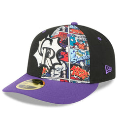 Colorado Rockies New Era 2025 MLB Diamond Hero Edition Low Profile 59FIFTY Fitted Hat - Black/Purple - New Era Sale