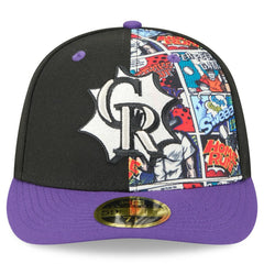 Colorado Rockies New Era 2025 MLB Diamond Hero Edition Low Profile 59FIFTY Fitted Hat - Black/Purple - New Era Sale
