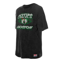 Boston Celtics Women's Throwback Mineral Wash Oversized T-Shirt Black | New Era Lifestyle