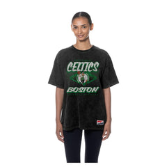 Boston Celtics Women's Throwback Mineral Wash Oversized T-Shirt Black | New Era Lifestyle