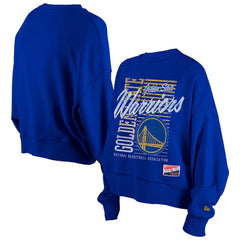 Golden State Warriors Women's Boxy Throwback Mineral Wash Sweatshirt for sale Royal | New Era Near Me