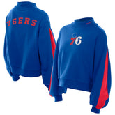 Philadelphia 76ers Women's Sport Night Balloon Sleeves Sweatshirt for sale Royal | New Era online