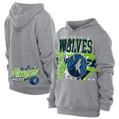 Minnesota Timberwolves Injection Sport Classics Fleece Hoodie Heather Gray | New Era US