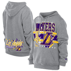 Los Angeles Lakers Injection Sport Classics Fleece Hoodie Heather Gray | New Era US