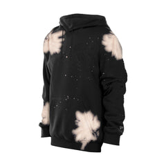 New York Knicks Injection Bleached Out Raw Edge Hoodie Black | New Era