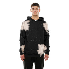 New York Knicks Injection Bleached Out Raw Edge Hoodie Black | New Era