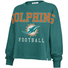 47 brand Miami Dolphins '47 Women's Outreach City Oversized Long Sleeve T-Shirt Aqua