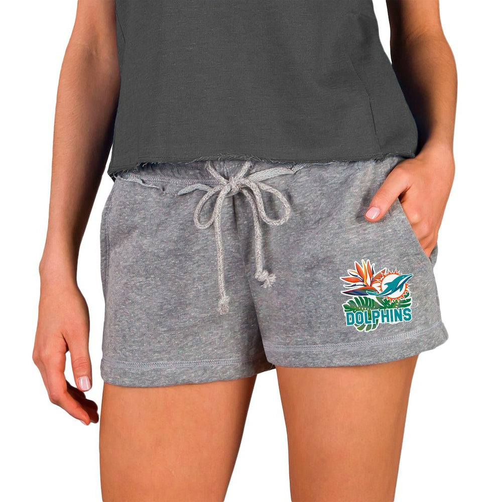 Miami Dolphins Concepts Sport Women's Mainstream Terry Shorts Gray