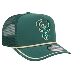 Milwaukee Bucks Vintage Team Rope A-Frame 9FIFTY Snapback Hat Hunter Green | New Era discount