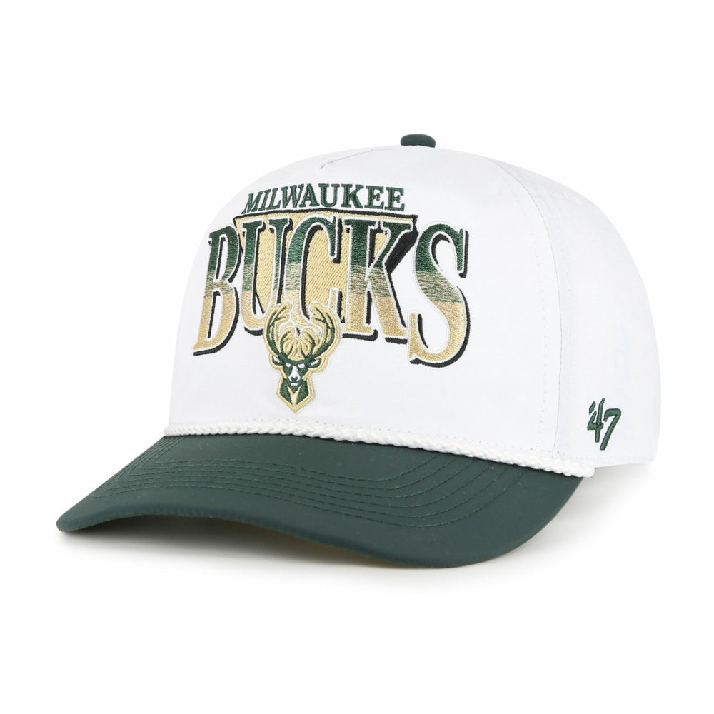 Milwaukee Bucks '47 Tribute Two-Tone Hitch Adjustable Hat White/Hunter Green | 47 brand Near Me