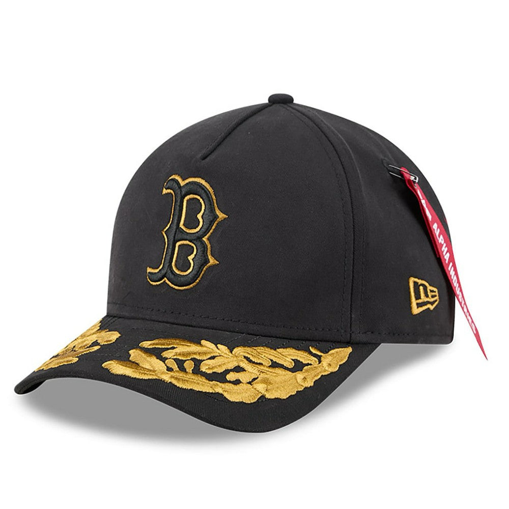 Boston Red Sox New Era x Alpha Industries A-Frame 9FORTY Adjustable Hat - Black - New Era on Sale