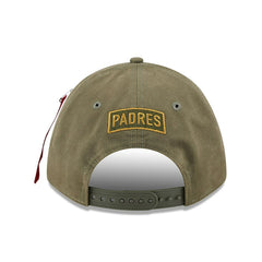 San Diego Padres New Era x Alpha Industries A-Frame 9FORTY Adjustable Hat - Olive - New Era Lifestyle