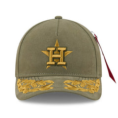 Houston Astros New Era x Alpha Industries A-Frame 9FORTY Adjustable Hat - Olive - New Era on Sale