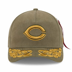 Cincinnati Reds New Era x Alpha Industries A-Frame 9FORTY Adjustable Hat - Olive - New Era Sale