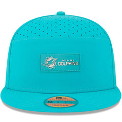 Miami Dolphins New Era 2025 Sideline Split Panel 9FIFTY Snapback Hat Aqua