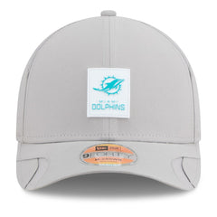 Miami Dolphins New Era 2025 Sideline M-Crown 9FORTY Adjustable Hat Gray
