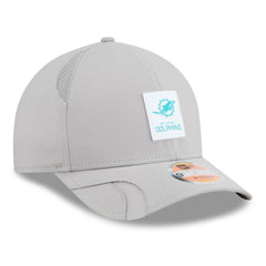 Miami Dolphins New Era 2025 Sideline M-Crown 9FORTY Adjustable Hat Gray