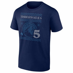 Anthony Edwards Minnesota Timberwolves Ugly Sweater Name & Number T-Shirt Navy