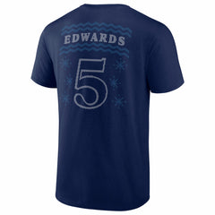 Anthony Edwards Minnesota Timberwolves Ugly Sweater Name & Number T-Shirt Navy