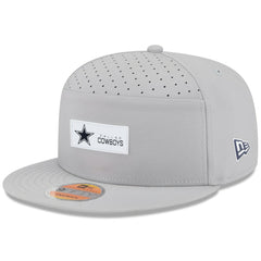 Dallas Cowboys New Era 2025 Sideline Split Panel 9FIFTY Snapback Hat Gray