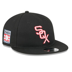 Chicago White Sox New Era Baseball Hall of Fame Retro Crown 9FIFTY Adjustable Hat - Black - New Era Lifestyle