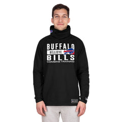Buffalo Bills New Era Functional Fandom Balaclava Helmet Stripe Tri-Blend Hoodie Black