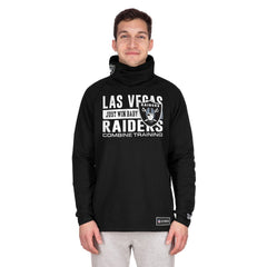 Las Vegas Raiders New Era Functional Fandom Balaclava Helmet Stripe Tri-Blend Hoodie Black