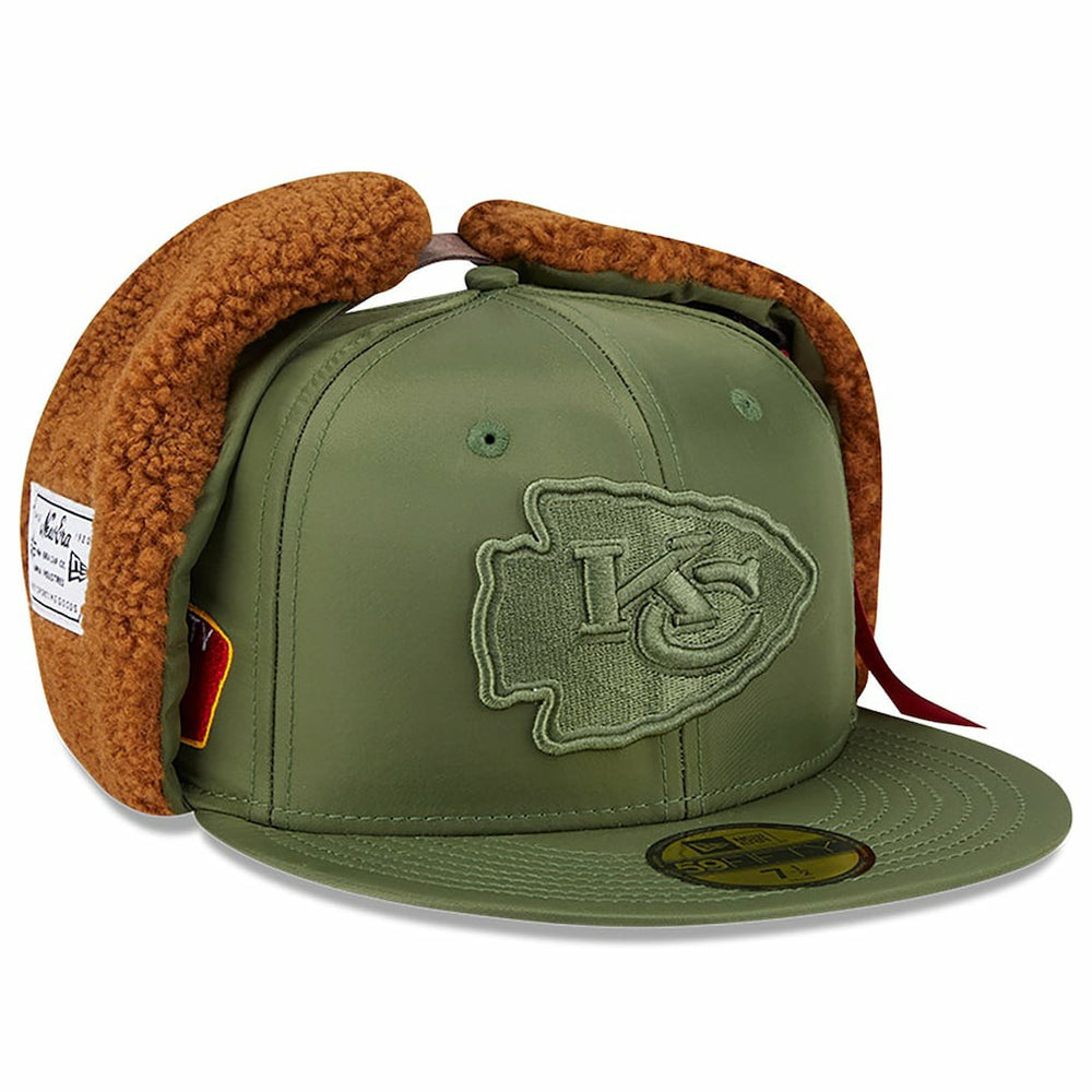 Kansas City Chiefs New Era x Alpha Industries Dog Ears 59FIFTY Fitted Hat Olive
