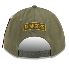 Los Angeles Chargers New Era x Alpha Industries A-Frame 9FORTY Adjustable Hat Olive