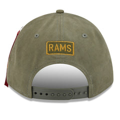 Los Angeles Rams New Era x Alpha Industries A-Frame 9FORTY Adjustable Hat Olive