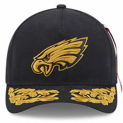 Philadelphia Eagles New Era x Alpha Industries A-Frame 9FORTY Adjustable Hat Black