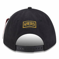 San Francisco 49ers New Era x Alpha Industries A-Frame 9FORTY Adjustable Hat Black