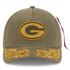 Green Bay Packers New Era x Alpha Industries A-Frame 9FORTY Adjustable Hat Olive
