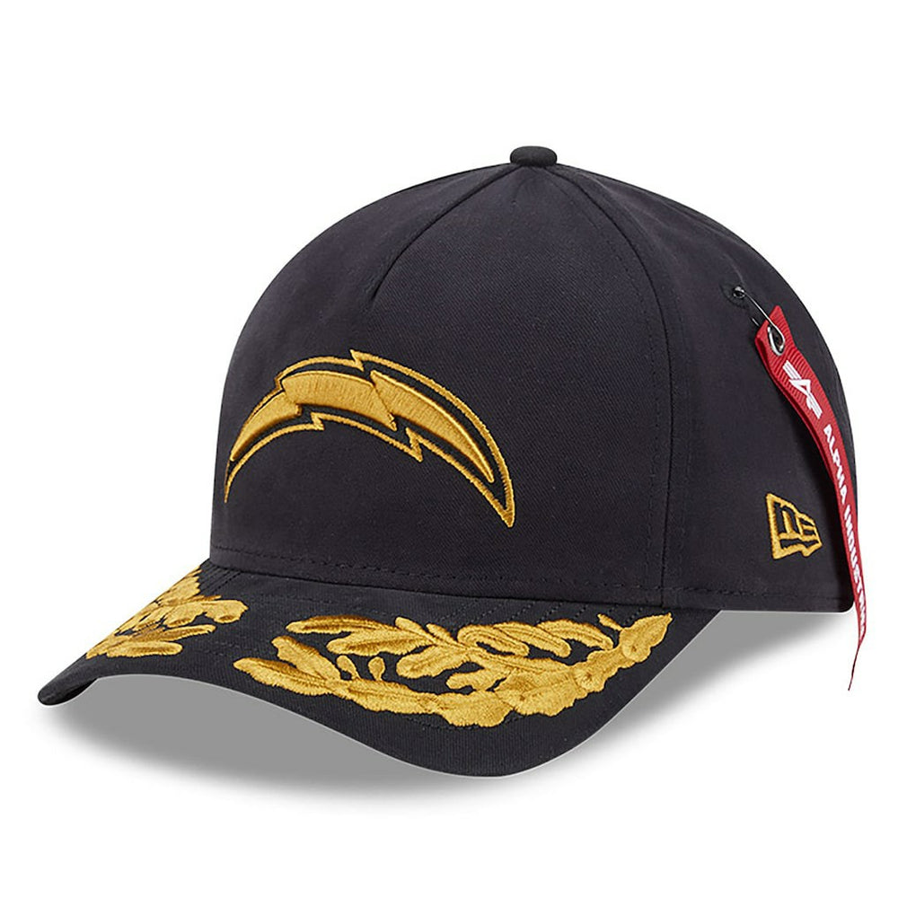 Los Angeles Chargers New Era x Alpha Industries A-Frame 9FORTY Adjustable Hat Black