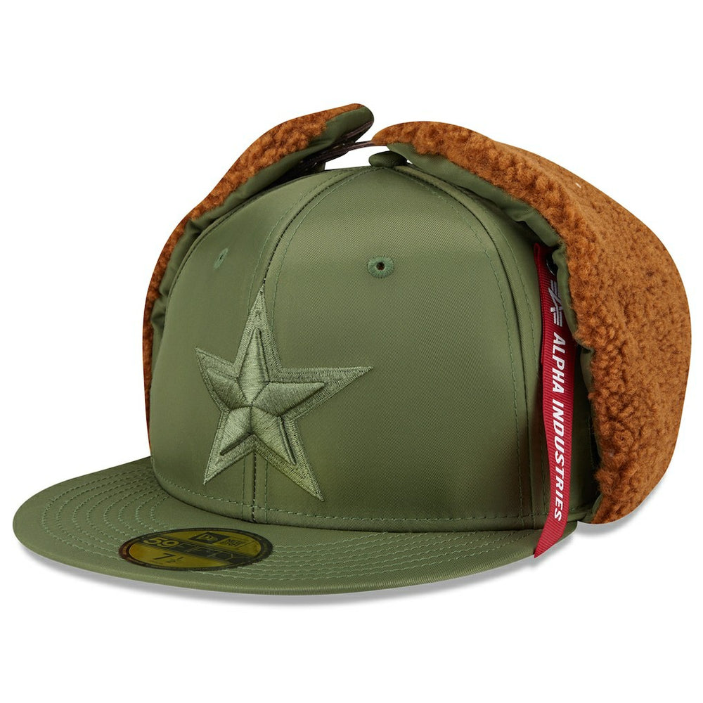 Dallas Cowboys New Era x Alpha Industries Dog Ears 59FIFTY Fitted Hat Olive