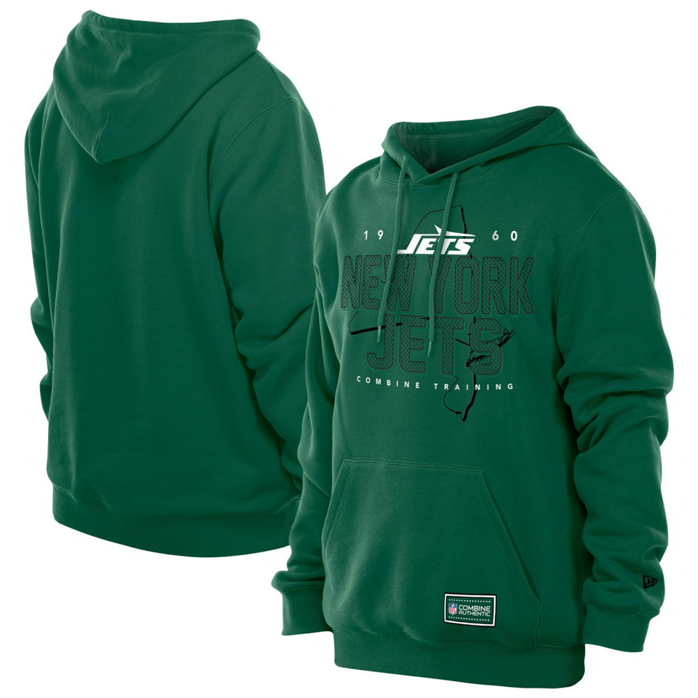 New York Jets New Era Combine Authentic Local State Throwback Hoodie Green