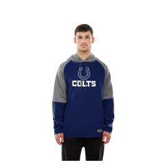Indianapolis Colts New Era Combine Authentic Color Block Raglan Pullover Hoodie Royal