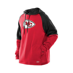 Kansas City Chiefs New Era Combine Authentic Color Block Raglan Pullover Hoodie Red