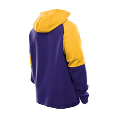 Minnesota Vikings New Era Combine Authentic Color Block Raglan Pullover Hoodie Purple