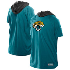 Jacksonville Jaguars New Era Combine Authentic Hooded Raglan Short-Sleeve T-Shirt Teal