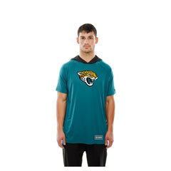 Jacksonville Jaguars New Era Combine Authentic Hooded Raglan Short-Sleeve T-Shirt Teal
