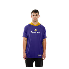 Minnesota Vikings New Era Combine Authentic Hooded Raglan Short-Sleeve T-Shirt Purple