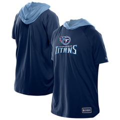 Tennessee Titans New Era Combine Authentic Hooded Raglan Short-Sleeve T-Shirt Navy