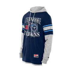Tennessee Titans New Era Twofer Layered Long Sleeve Hoodie T-Shirt Navy
