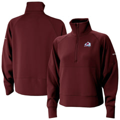 Colorado Avalanche Columbia Women's Wickhams Hills Raglan Omni-Wick Half-Zip Pullover - Maroon - NHL 202633154